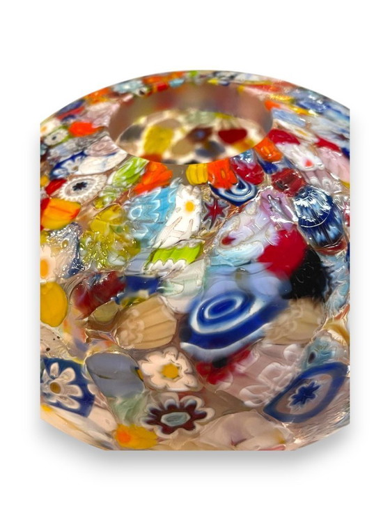 Image 1 of Murano DOGI Millifiori vaas, gemaakt in Italië. Echt Murano, geen reproductie.