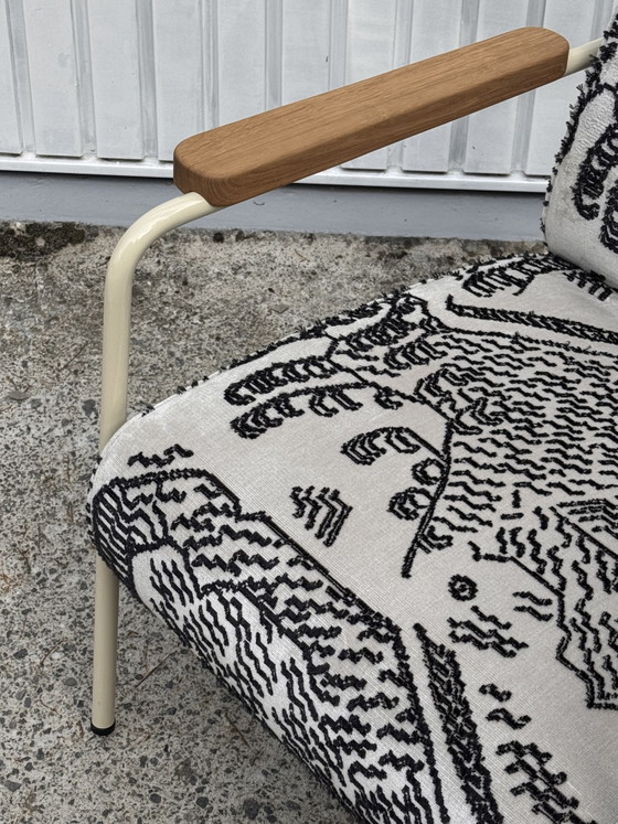 Sillón Lounge Jean Prouvé, Reedición, Tejido Mountain Tiger de Dedar – Vitra, Sillones, Wood, Velvet (photo 3 of 13)
