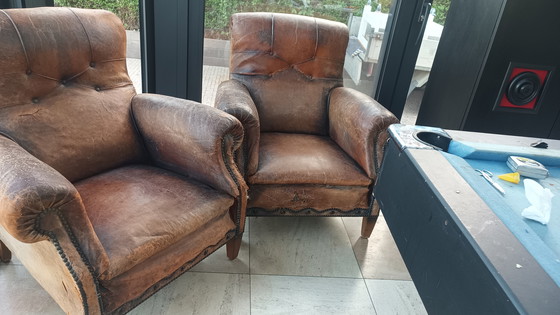 Image 1 of Set di 2 poltrone e sedili da club antichi