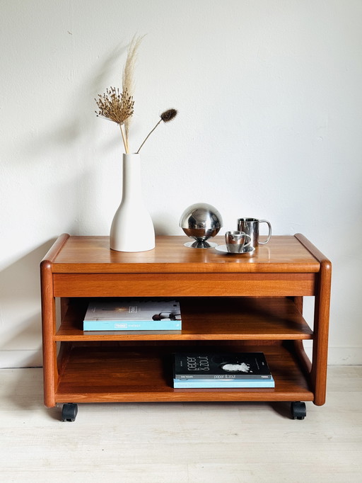 Vintage Danish trolley audio furniture teak 1960s