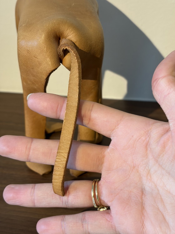 Image 1 of Rare sac à main vintage DERU Germany en cuir, modèle moyen, design des années 1960