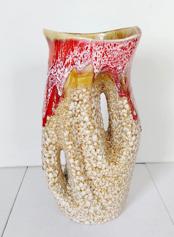 Vase Vallauris Fat Lava, Céramique Française Organique Années 60 – Ceramic (photo 2 of 15)