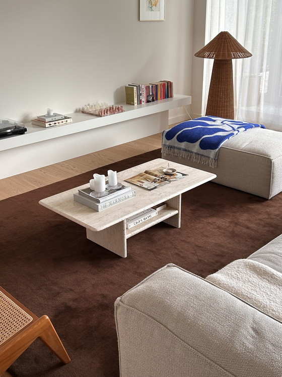 Image 1 of Vintage travertine coffee table, Italy 1980s 