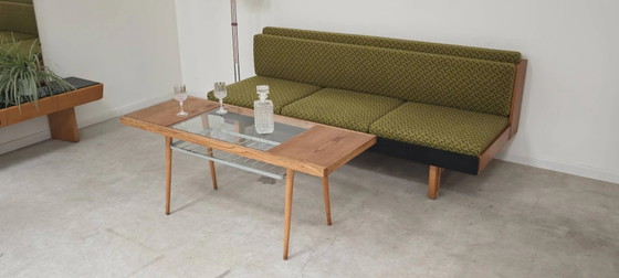 Wood, metal and glass coffee table by Jitona 1960 – polished steel, Mid Century Modern (photo 13 of 16)