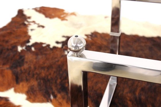 Image 1 of as new, Peter Ghyczy T29 "Biri" Coffee Table / Table basse, nouveau plateau en verre, cadre en acier inoxydable