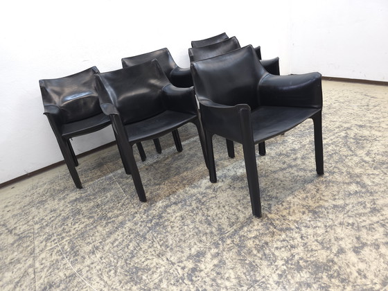 Image 1 of 6x Cassina Cab Stühle Lederstühle Sessel Bellini