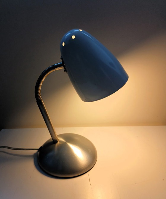 Lampe de bureau flexible Vintage HEMA – Flexo Basic White (1980-1990) – Lampes de bureau, Métal, Plastique (photo 2 of 10)