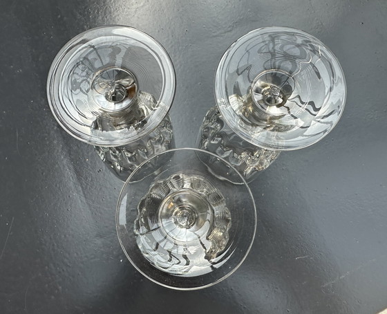 Image 1 of 3 13,5 cm Cristal d'Arques Vintage Louvre Wijnglazen