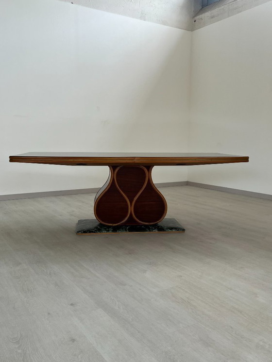 Image 1 of Tavolo - Legno, Marmo, Vetro - Art Deco