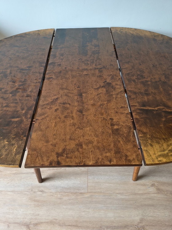 Tavolo da Pranzo Rotondo Allungabile – Mid Century anni '50-'60 – Tavoli da pranzo, Legno (photo 4 of 11)