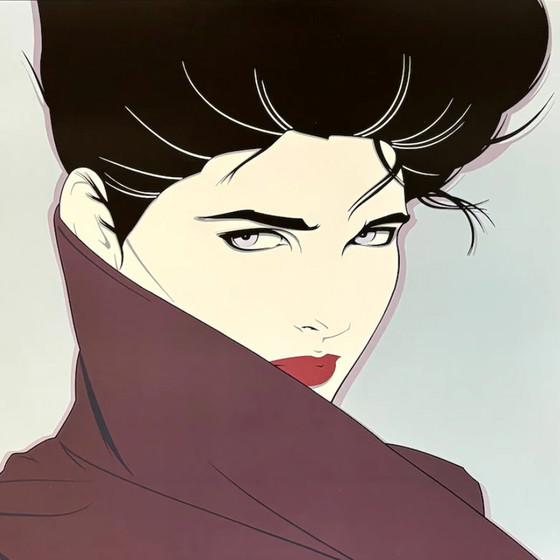 Image 1 of 1980S Originele prachtige Patrick Nagel "The Book" Art Poster.