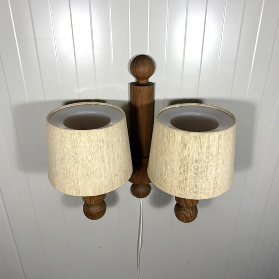 Image 1 of Uno Kristiansson wall lamp Pinus for Luxus Sweden 1970s