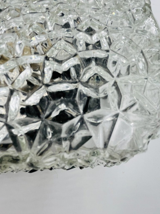 Image 1 of Plafoniera quadrata RZB Bamberg con vetro inciso e stelle