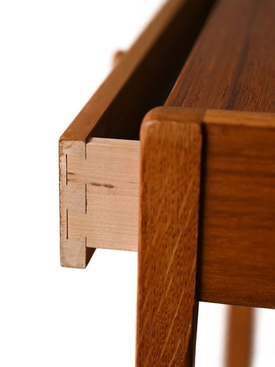 Image 1 of Scandinavian Vintage Teak Nightstand with Shelf
