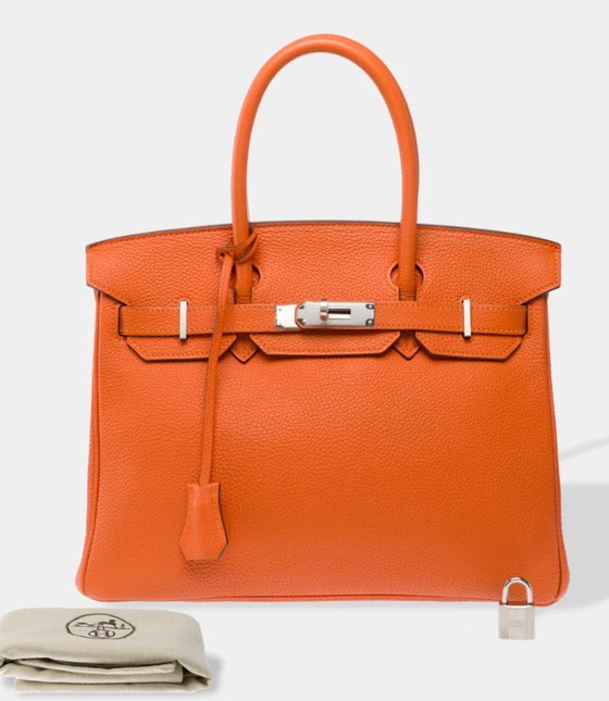 Image 1 of Zak HERMES Birkin 30 en Cuir Oranje - 103365
