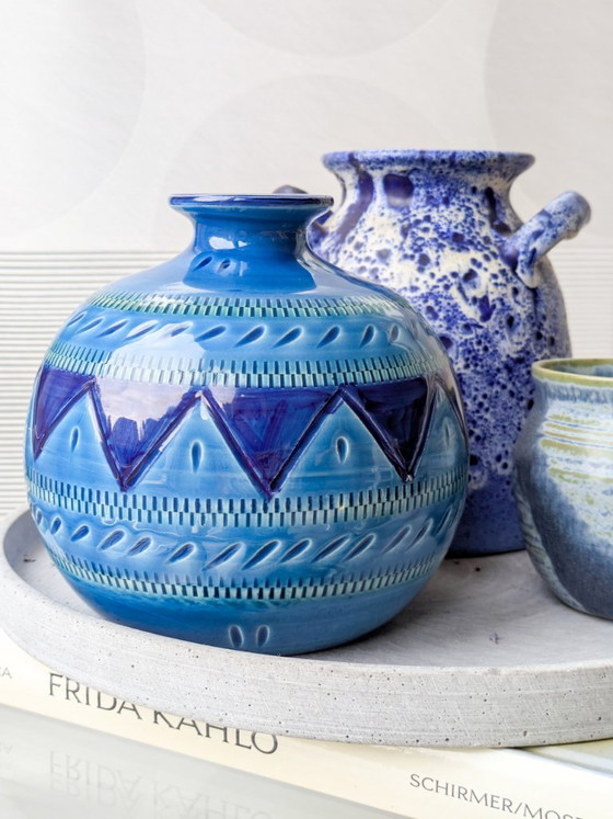 Vintage Italian Ceramic Vase, Rimini Blu Style, 1980s – Sardartis Castelsardo (photo 11 of 11)
