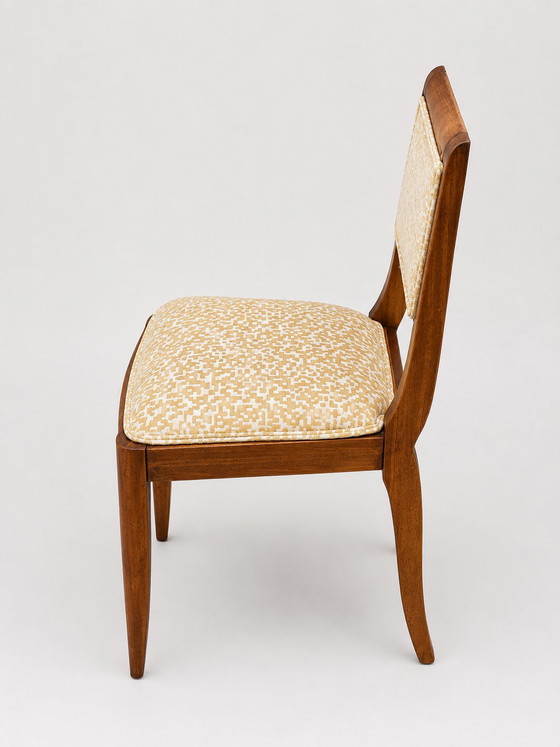 Sekretärstuhl im Art-Deco-Stil / Bürostuhl – um 1930 – Chaise Art-Deco, Bürostühle, Wood, Cotton (photo 3 of 7)