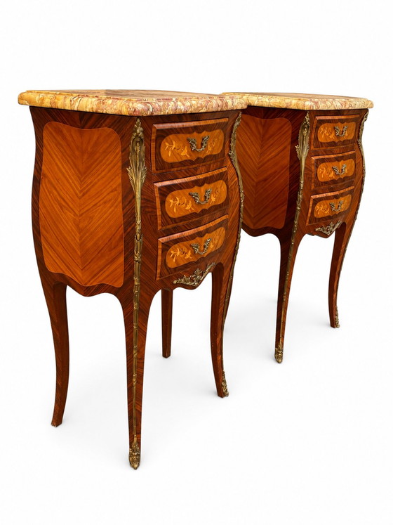 Comodini Luigi XV con intarsi floreali – Wood (photo 4 of 11)