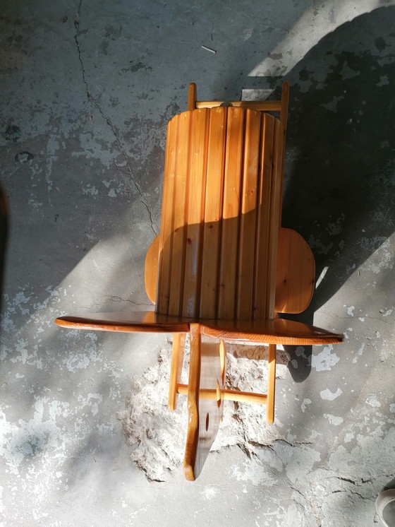 Image 1 of Scandinavische Schommelende Olifant Houten Vintage Kinderspeelgoed