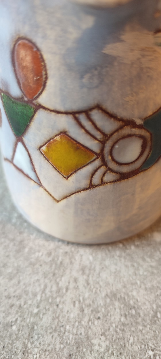 Image 1 of Ceramic creamer pitcher signed Marie-Christine Treinen