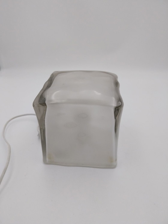 1x 1990's IKEA Iviken Ice Cube Table lamp – Glass, Plastic (photo 2 of 7)