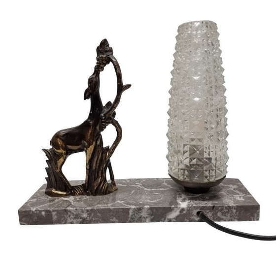 Image 1 of Lampada da tavolo di metà secolo con cervo