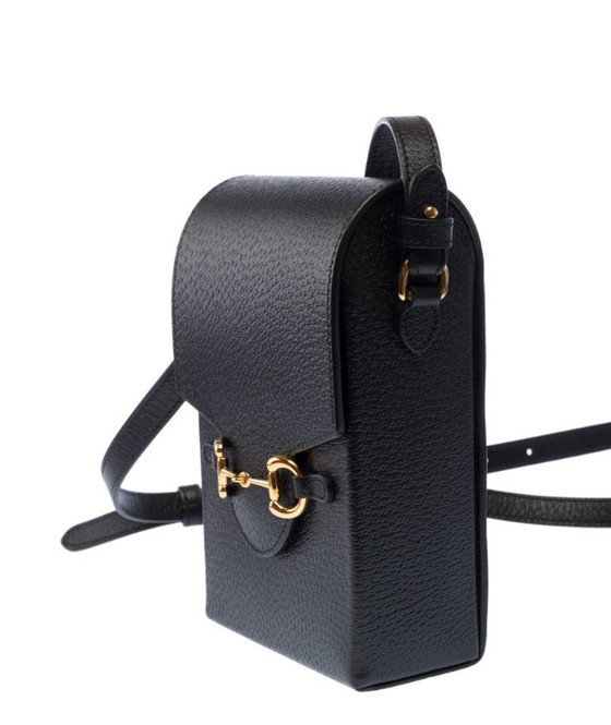Image 1 of Tasche GUCCI Horsebit 1955 Vertical in Cuir Noir - 103384