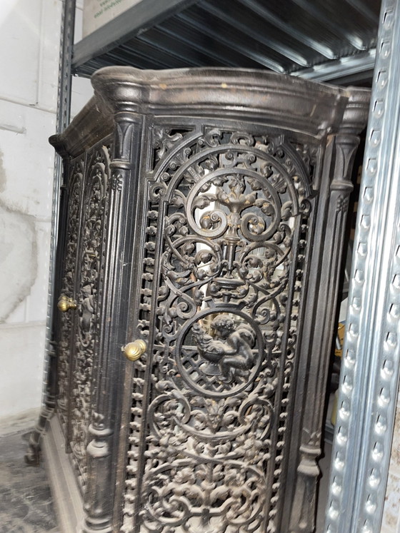Caminetto decorativo Godin Art Nouveau, funzionante!, Oggetti decorativi, Ghisa, Ottone, Nero (foto 3 di 9)