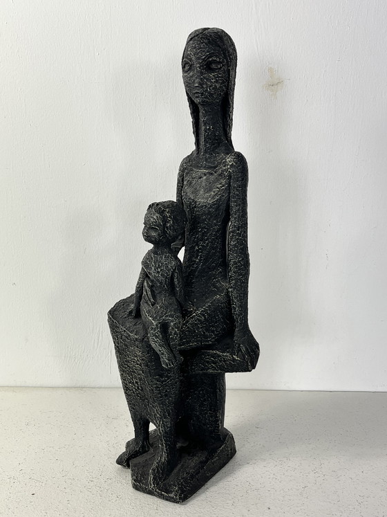 Image 1 of Vintage sixties Brutalist statue of a woman