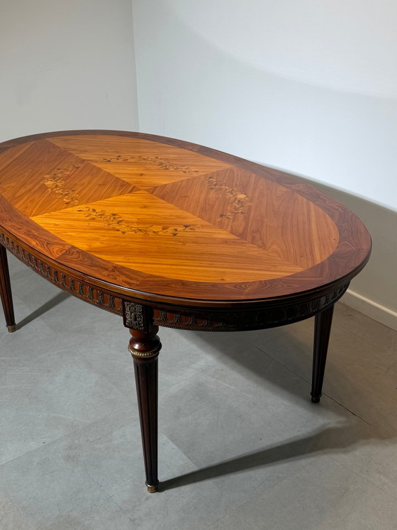 JP Ehalt Louis XVI Style Intarsien-Ausziehtisch – Esstische (photo 9 of 9)