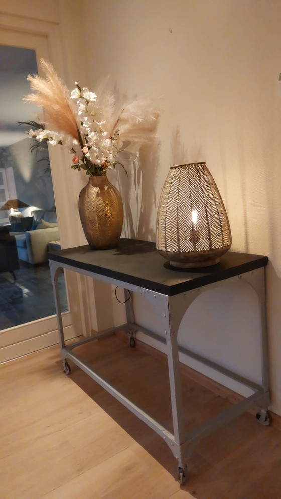 Image 1 of Industrial Vintage Side Table with Character!