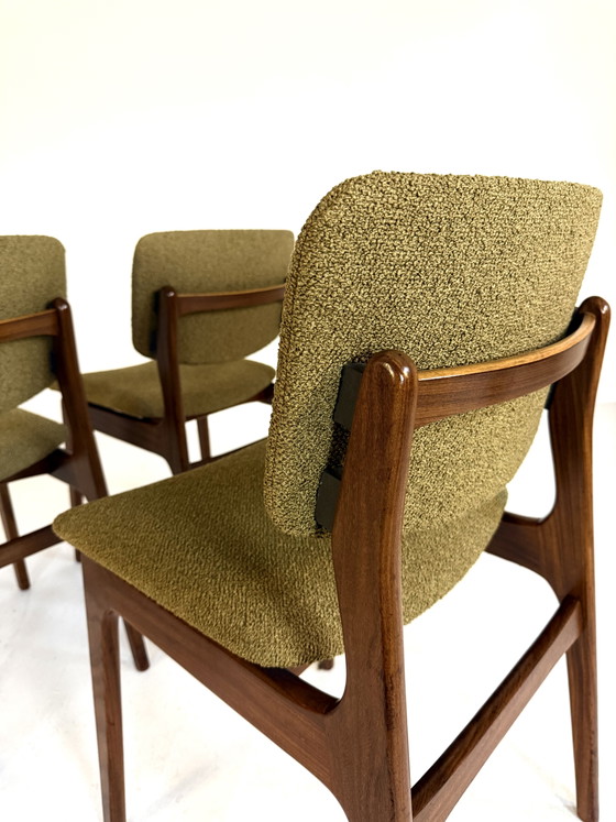 Image 1 of 4 chaises de salle à manger danoises restaurées des années 60