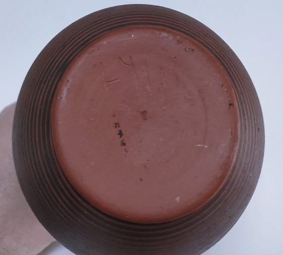 Image 1 of Two-tone clay vase, signed, 1960s