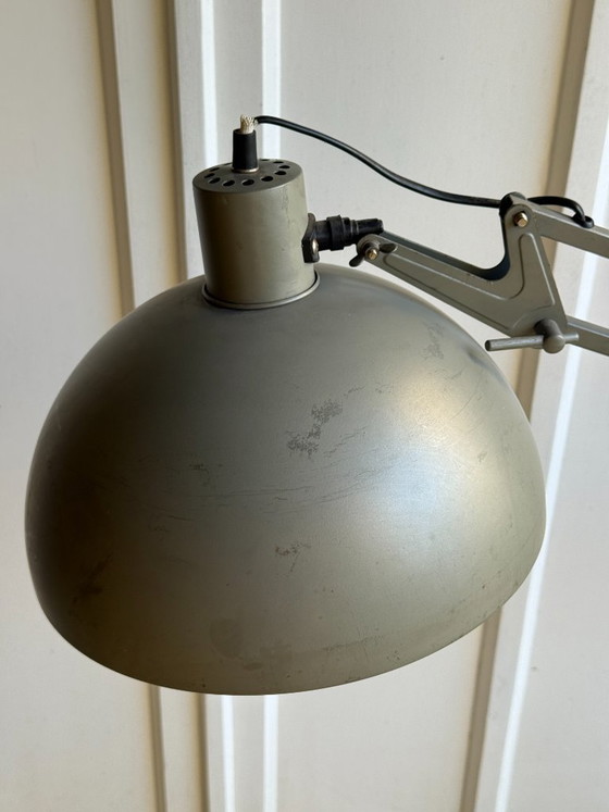 Lampada da terra in metallo grigio con molle - Stile industriale – Lampade da terra (photo 11 of 15)