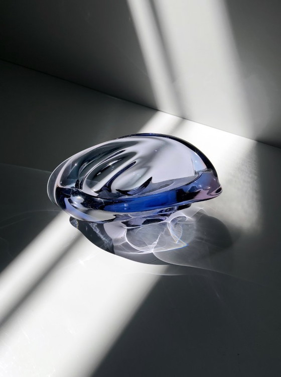 Jaroslav Beránek para Škrdlovice “Andromeda” Cenicero artístico de vidrio n.° 5637, 1956 – Cuencos, Glass (photo 4 of 5)