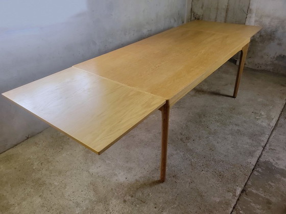 Image 1 of Vintage oak dining table by Henning Kjaernulf for Vejle