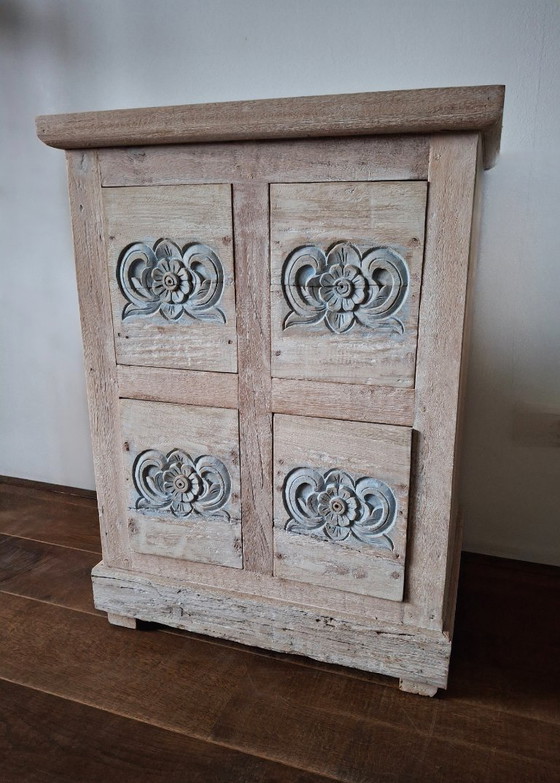 Image 1 of Buffet à 4 tiroirs en bois de teck recyclé