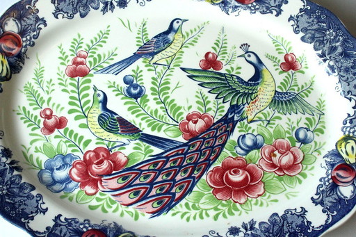 Rare large ceramic serving platter - made in Japan - Vintage