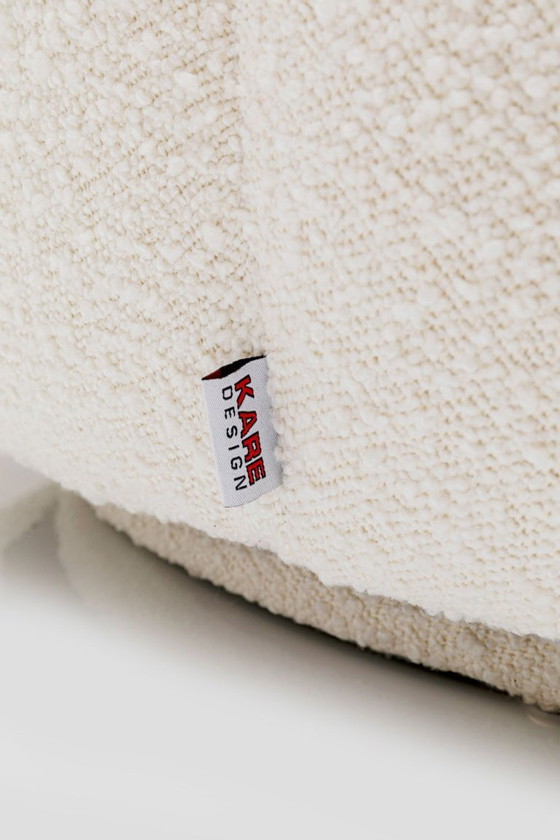 Image 1 of Kare Design – Sillón giratorio Peppo (Blanco Bouclé) – en perfecto estado