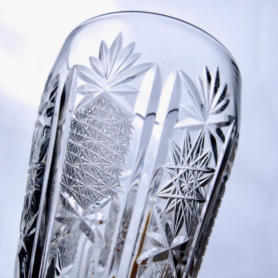 Image 1 of 7 antieke geslepen kristallen longdrinkglazen