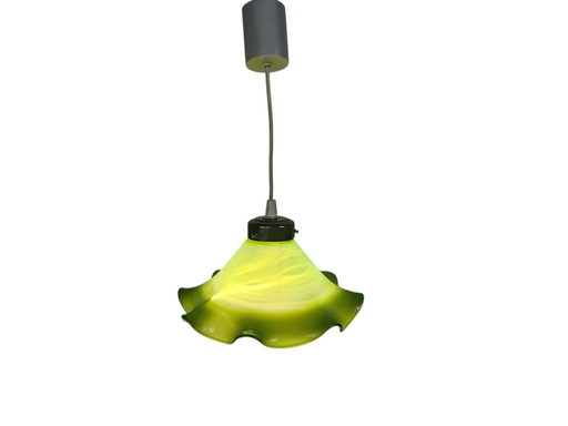 Suspension Art Déco - Opaline - Métal - France - Années 1950