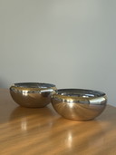 2 Saladiers Vintage Alessi - Acier inoxydable Argent et Or