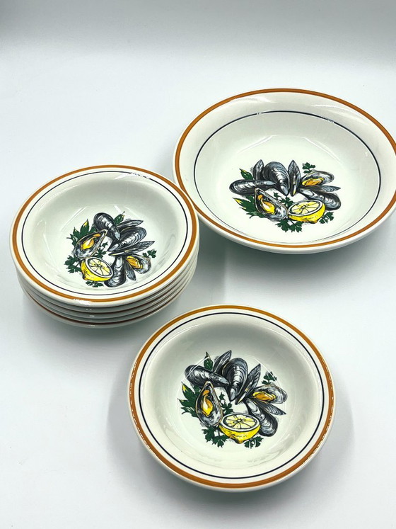 Mussel Serving Set Ceramica Quadrifoglio, Bowls, White (photo 13 of 15)