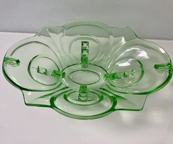 Image 1 of Grüne Art-Deco-Schale (1935), Modell Irene von Walther & Sohne