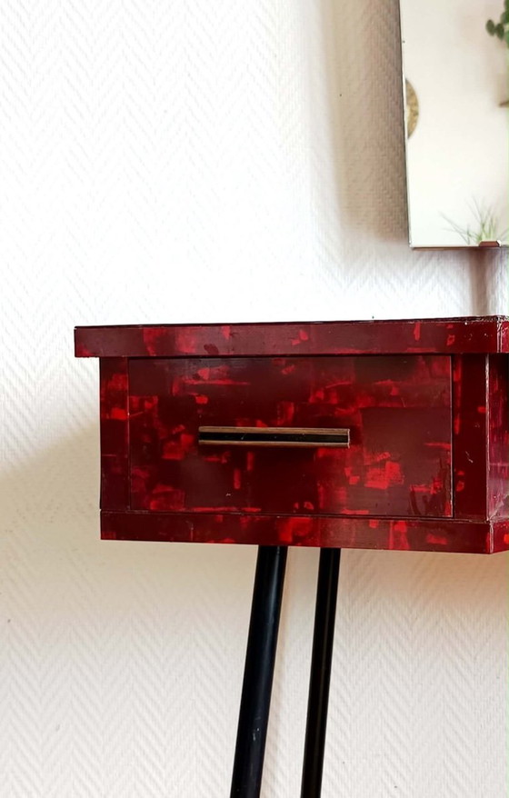 Image 1 of 1950s marbled Formica dressing table