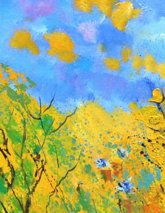 Blue Cornflowers – P. Ladent, Peintures et dessins, Canvas (photo 2 of 5)