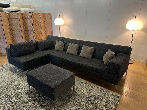 Image 1 of Design on Stock Bloq Canapé d'angle + Hocker Black Melange