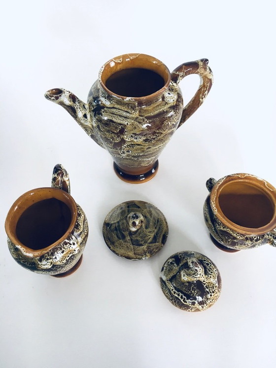 Image 1 of Midcentury Art Studio Pottery Tea & Coffee Service set, Vallauris France 1960's