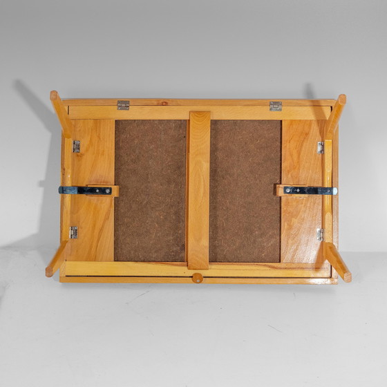 Image 1 of 1x Plateau de lit pliant en bois et formica, Mid-Century Modern - Support de livres, Italie 1970