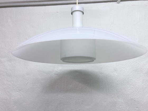 Image 1 of Große Pendelleuchte Glas Plastik Design Rolf Krüger Staff 60er 70er Space Age